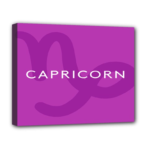 Zodiac Capricorn Purple Deluxe Canvas 20  X 16   by Mariart