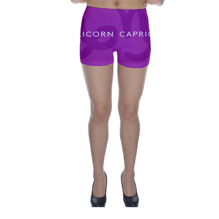 Zodiac Capricorn Purple Skinny Shorts