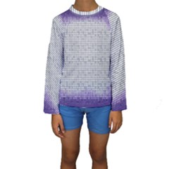 Purple Square Frame With Mosaic Pattern Kids  Long Sleeve Swimwear by Nexatart