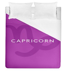 Zodiac Capricorn Purple Duvet Cover (queen Size) by Mariart