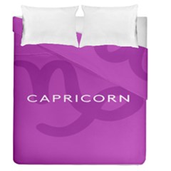 Zodiac Capricorn Purple Duvet Cover Double Side (queen Size) by Mariart