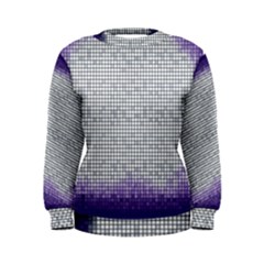 Purple Square Frame With Mosaic Pattern Women s Sweatshirt by Nexatart