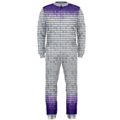 Purple Square Frame With Mosaic Pattern Onepiece Jumpsuit (men)  by Nexatart