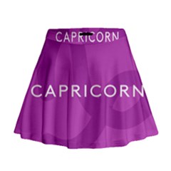 Zodiac Capricorn Purple Mini Flare Skirt by Mariart