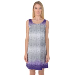 Purple Square Frame With Mosaic Pattern Sleeveless Satin Nightdress by Nexatart