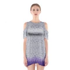 Purple Square Frame With Mosaic Pattern Shoulder Cutout One Piece by Nexatart