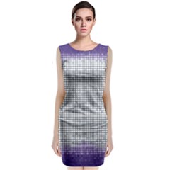 Purple Square Frame With Mosaic Pattern Classic Sleeveless Midi Dress by Nexatart