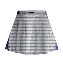 Purple Square Frame With Mosaic Pattern Mini Flare Skirt by Nexatart