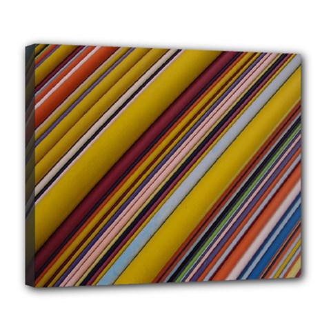 Colourful Lines Deluxe Canvas 24  X 20   by Nexatart