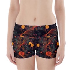 Fractal Wallpaper With Dancing Planets On Black Background Boyleg Bikini Wrap Bottoms by Nexatart