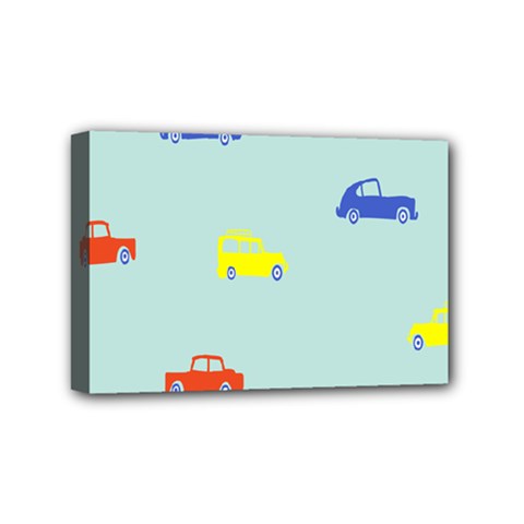 Car Yellow Blue Orange Mini Canvas 6  X 4  by Mariart