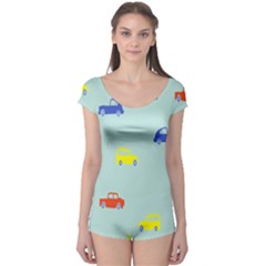 Car Yellow Blue Orange Boyleg Leotard  by Mariart