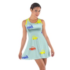 Car Yellow Blue Orange Cotton Racerback Dress by Mariart