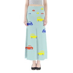 Car Yellow Blue Orange Maxi Skirts by Mariart