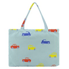 Car Yellow Blue Orange Medium Zipper Tote Bag by Mariart