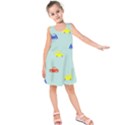 Car Yellow Blue Orange Kids  Sleeveless Dress View1