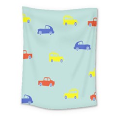 Car Yellow Blue Orange Medium Tapestry by Mariart