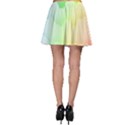 Cloud Blue Sky Rainbow Pink Yellow Green Red White Wave Skater Skirt View2