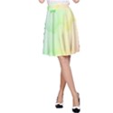 Cloud Blue Sky Rainbow Pink Yellow Green Red White Wave A-Line Skirt View1