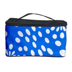 Circles Polka Dot Blue White Cosmetic Storage Case by Mariart