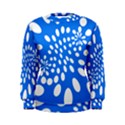 Circles Polka Dot Blue White Women s Sweatshirt View1