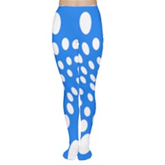 Circles Polka Dot Blue White Women s Tights by Mariart