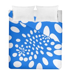 Circles Polka Dot Blue White Duvet Cover Double Side (full/ Double Size) by Mariart