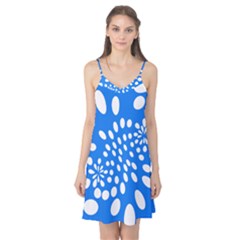 Circles Polka Dot Blue White Camis Nightgown by Mariart