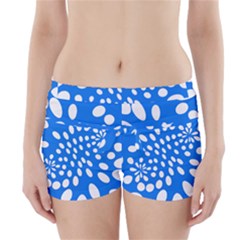 Circles Polka Dot Blue White Boyleg Bikini Wrap Bottoms by Mariart