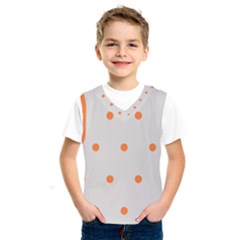 Diamond Polka Dot Grey Orange Circle Spot Kids  Sportswear by Mariart