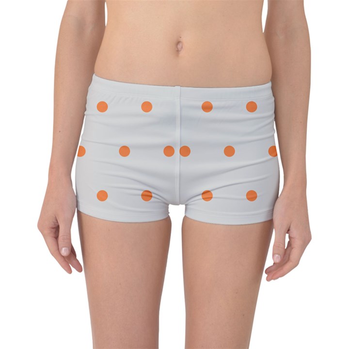 Diamond Polka Dot Grey Orange Circle Spot Boyleg Bikini Bottoms