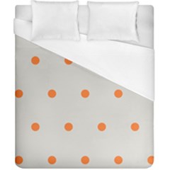 Diamond Polka Dot Grey Orange Circle Spot Duvet Cover (california King Size) by Mariart