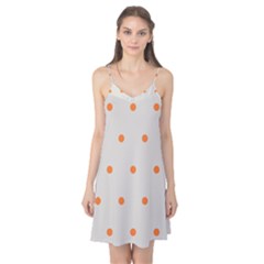 Diamond Polka Dot Grey Orange Circle Spot Camis Nightgown by Mariart