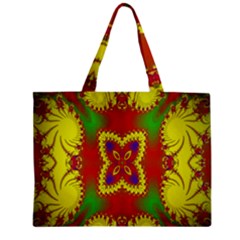 Digital Color Ornament Zipper Mini Tote Bag by Nexatart