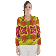 Digital Color Ornament Wind Breaker (women) by Nexatart