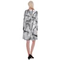 Trees Without Leaves Long Sleeve Velvet Front Wrap Dress View2