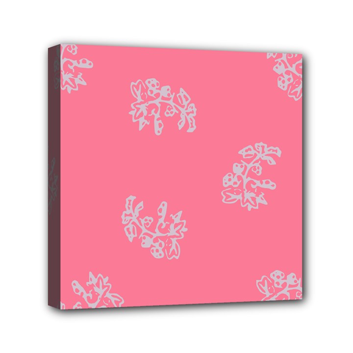 Branch Berries Seamless Red Grey Pink Mini Canvas 6  x 6 