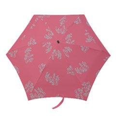 Branch Berries Seamless Red Grey Pink Mini Folding Umbrellas by Mariart