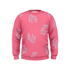 Branch Berries Seamless Red Grey Pink Kids  Sweatshirt by Mariart