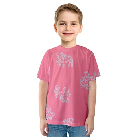 Branch Berries Seamless Red Grey Pink Kids  Sport Mesh Tee by Mariart