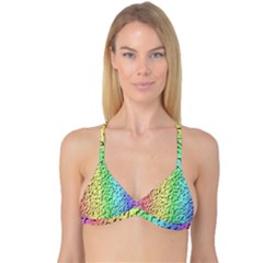 A Creative Colorful Background Reversible Tri Bikini Top by Nexatart