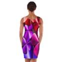 Colorful Flower Floral Rainbow Wrap Front Bodycon Dress View2