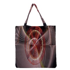 Fractal Fabric Ball Isolated On Black Background Grocery Tote Bag by Nexatart