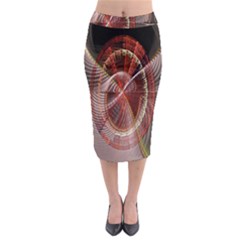 Fractal Fabric Ball Isolated On Black Background Midi Pencil Skirt by Nexatart