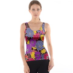 Colorful Floral Pattern Background Tank Top