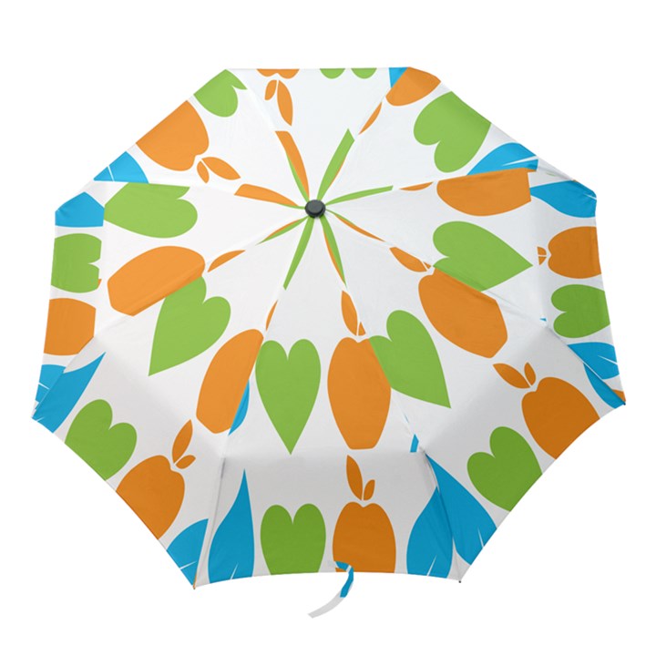 Fruit Apple Orange Green Blue Folding Umbrellas