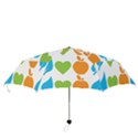 Fruit Apple Orange Green Blue Folding Umbrellas View3