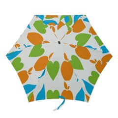 Fruit Apple Orange Green Blue Mini Folding Umbrellas by Mariart