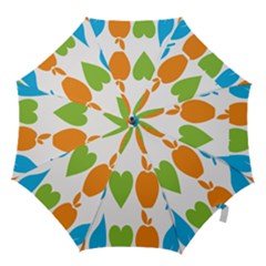 Fruit Apple Orange Green Blue Hook Handle Umbrellas (large) by Mariart