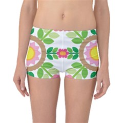 Flower Floral Sunflower Sakura Star Leaf Boyleg Bikini Bottoms by Mariart